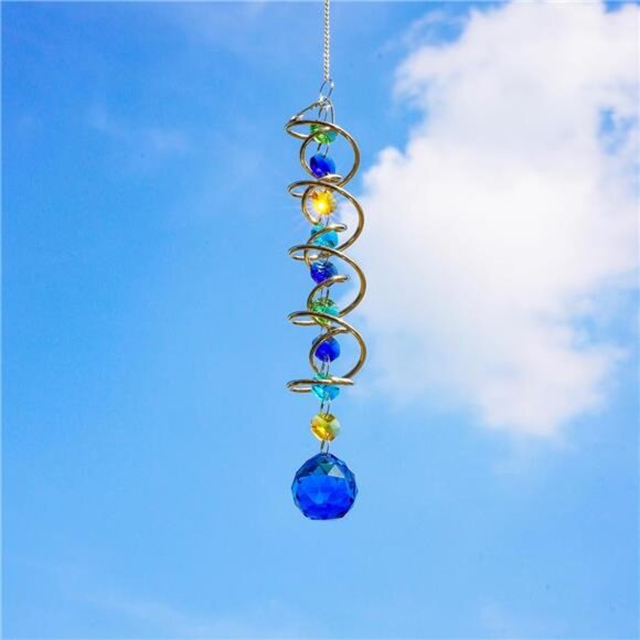 20.5inch Gazing Ball Spiral Tail,Decorative Wind Spinner Sun - Picture 9 of 14